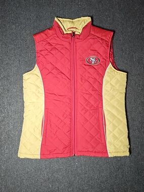 San Francisco 49ers NFL G-III Womens Red Full-Zip Puffer Vest Size Medium